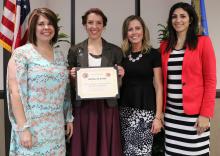 Rebekah Byrd with ECU Social Work Faculty