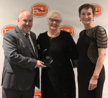 Elizabeth Vezina receives ECU Distinguished Service Award
