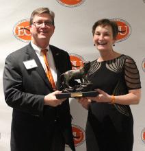 Tony A. Scott with ECU President Dr. Katricia G. Pierson