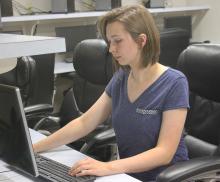 Meghan McManners in Psychology Lab.