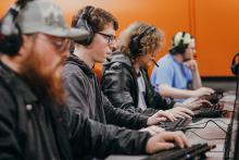 ECU Tiger Esports athletes practice their skills in a gaming lab on campus.