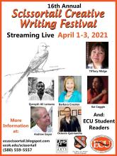 2021 Scissortail Creative Writing Festival flyer