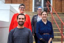 The four professors leading summer research projects for Oka’ The Water Institute are (clockwise from top left) Dr. Christine Pappas, Dr. Leah Dudley, Dr. Jessica Brumley and Kevin Blackwood.