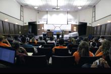 Rothbaum Lecture inside Estep Multimedia Center