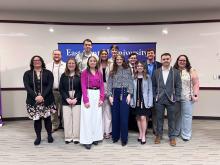 Newly elected officers for DMD are (left to right): Secretary, Mackenna Knapp; President, Ashlie Chandler; Treasurer, Nick Northcutt; and Vice President, Trent Wood.