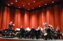 Distinguished Alumni Dr. Ed Huckeby was welcomed as guest conductor at the ECU Bands concert in December 2019.
