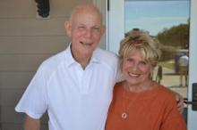 Jim and Ann Dicus pose for a picture. The couple is being honored for Distinguished Service by East Central University.