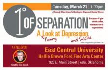 Flyer for 1 Degree of Separation Comedy Event