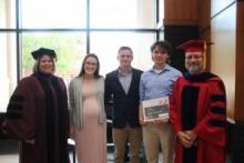 Pictured from left are: Dr. Sarah Peters, Allyson Stewart, Talor Stewart, Elijah Woodward and Dr. Steve Benton.