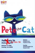Pete the Cat flyer with date crossed out