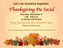 Thanksgiving Pie Social Flyer