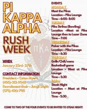 Pike Rush Week Flier 