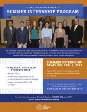 Chickasaw Nation Summer Internship Program Flier 