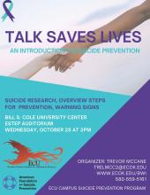 Talk Saves Lives: An Introduction to Suicide Prevention