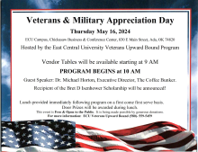 2024 Veterans & Military Appreciation Day hosted by ECU Veterans Upward Bound
