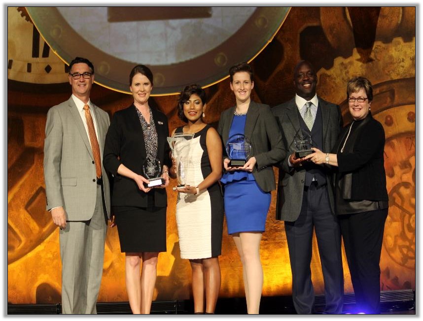 Wendell Godwin, Stacey Bolin, Srijita Ghosh, Miranda McNabb, James Moten, and Carol Smith on stage